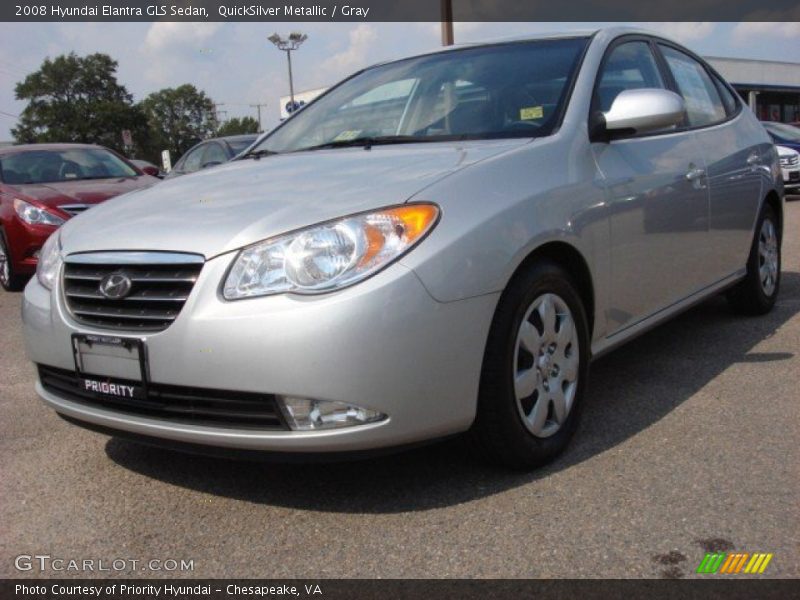 QuickSilver Metallic / Gray 2008 Hyundai Elantra GLS Sedan