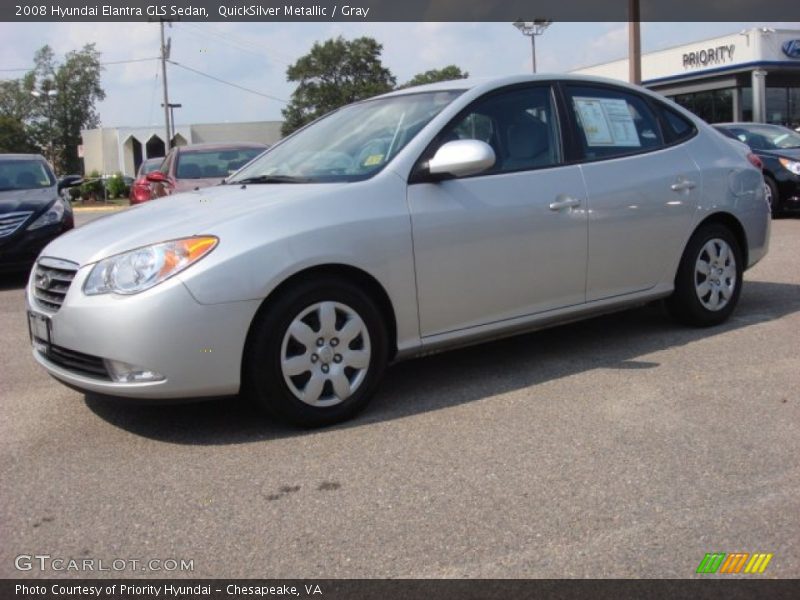 QuickSilver Metallic / Gray 2008 Hyundai Elantra GLS Sedan