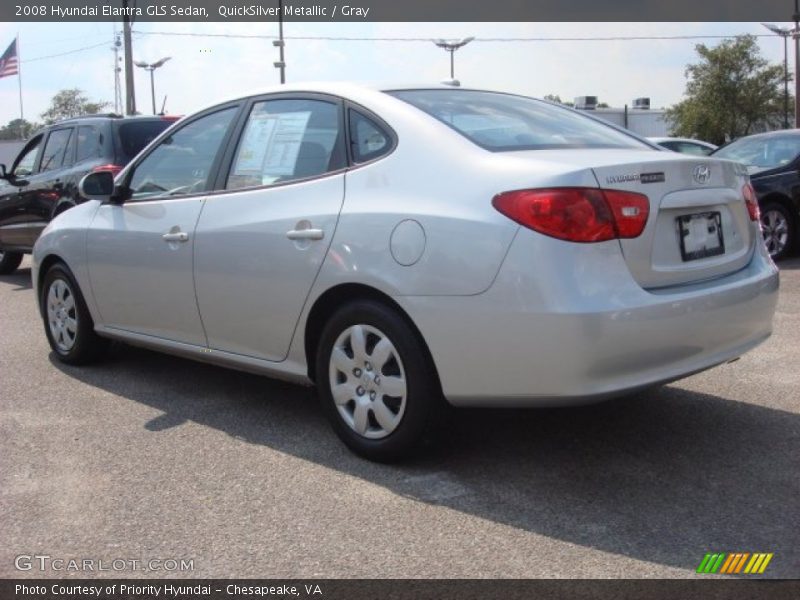 QuickSilver Metallic / Gray 2008 Hyundai Elantra GLS Sedan