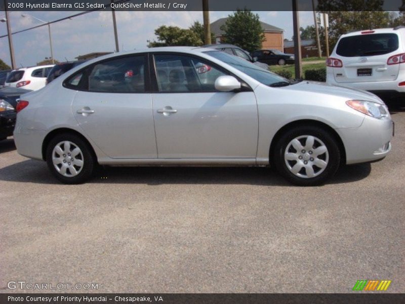 QuickSilver Metallic / Gray 2008 Hyundai Elantra GLS Sedan