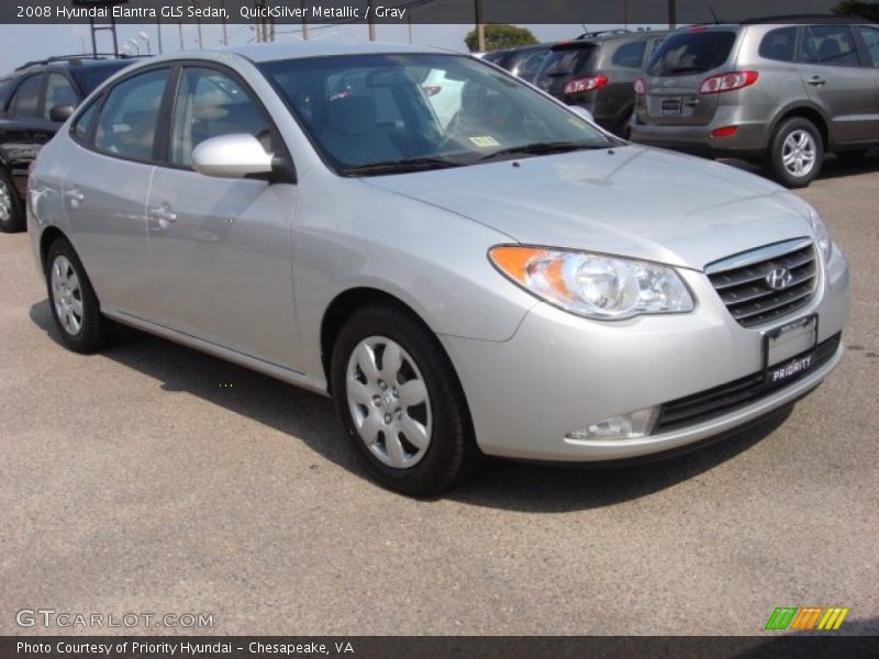 QuickSilver Metallic / Gray 2008 Hyundai Elantra GLS Sedan