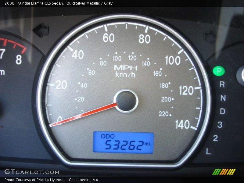 QuickSilver Metallic / Gray 2008 Hyundai Elantra GLS Sedan