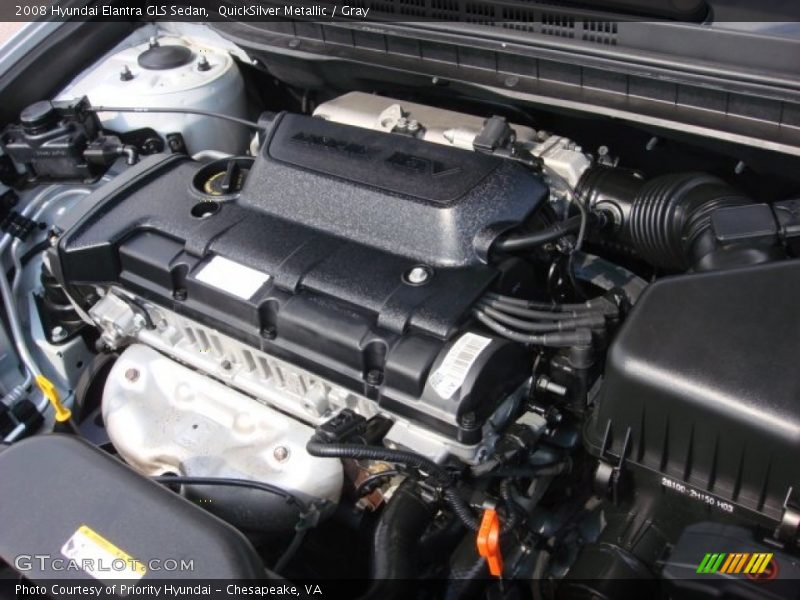 QuickSilver Metallic / Gray 2008 Hyundai Elantra GLS Sedan