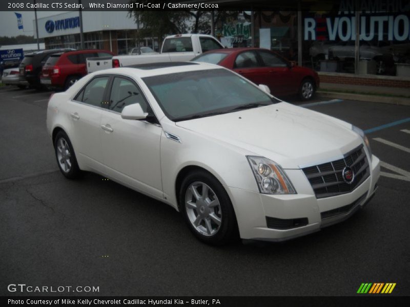 White Diamond Tri-Coat / Cashmere/Cocoa 2008 Cadillac CTS Sedan
