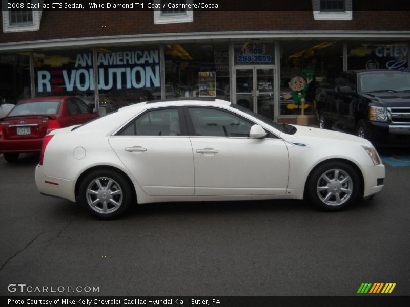 White Diamond Tri-Coat / Cashmere/Cocoa 2008 Cadillac CTS Sedan