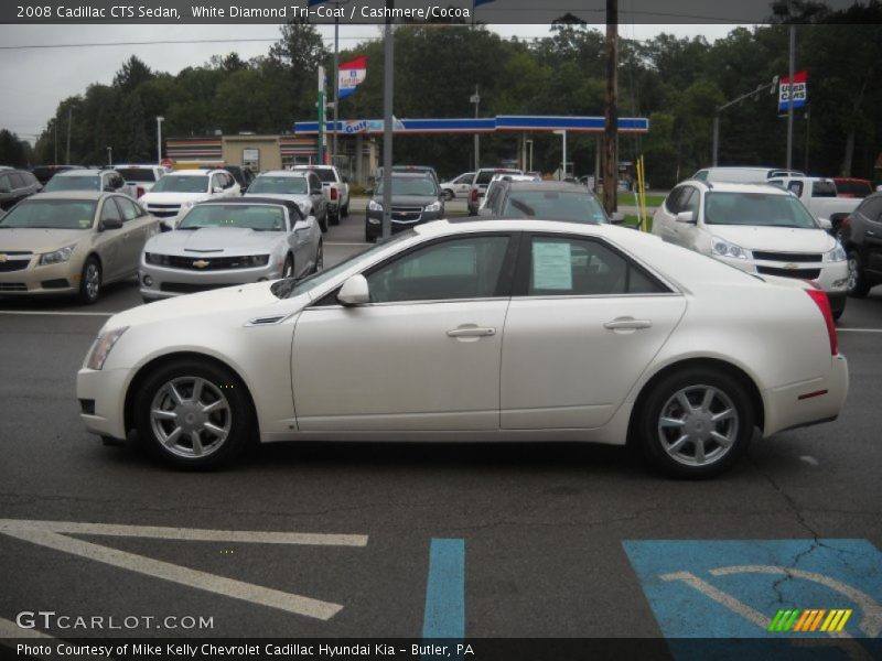 White Diamond Tri-Coat / Cashmere/Cocoa 2008 Cadillac CTS Sedan