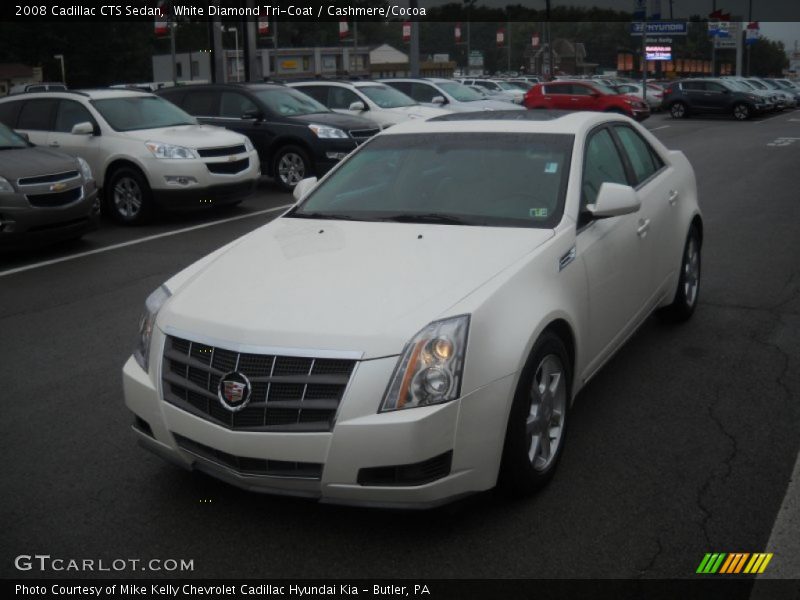 White Diamond Tri-Coat / Cashmere/Cocoa 2008 Cadillac CTS Sedan