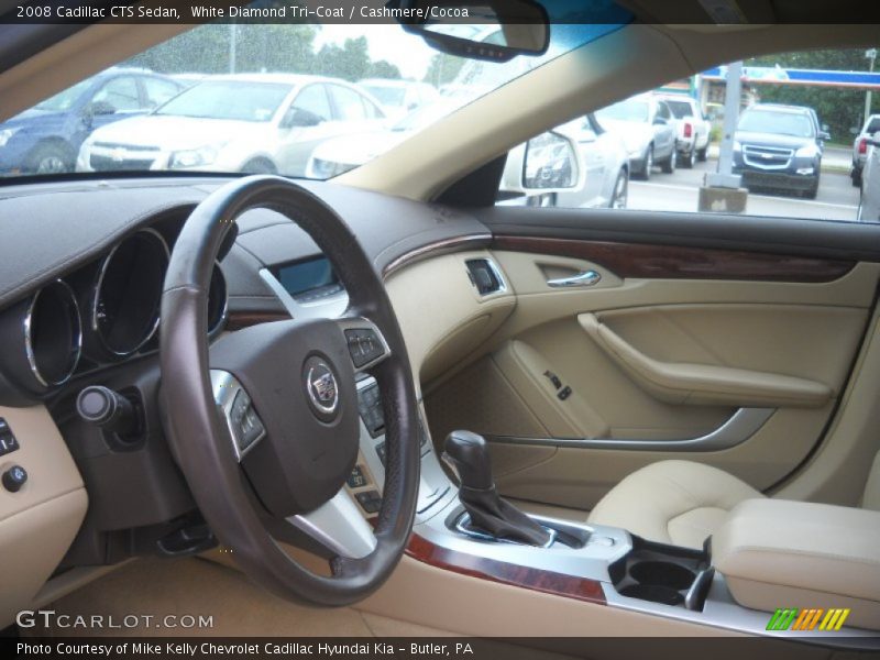 White Diamond Tri-Coat / Cashmere/Cocoa 2008 Cadillac CTS Sedan