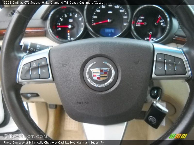 White Diamond Tri-Coat / Cashmere/Cocoa 2008 Cadillac CTS Sedan