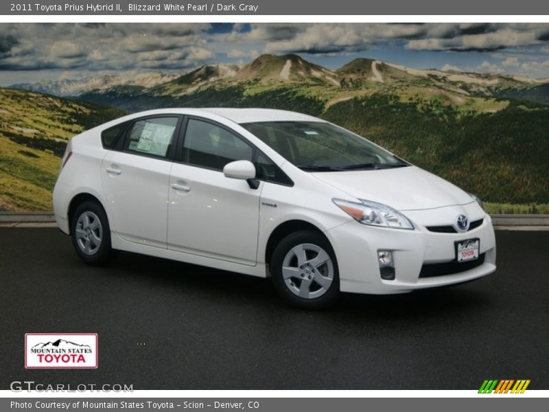 Blizzard White Pearl / Dark Gray 2011 Toyota Prius Hybrid II