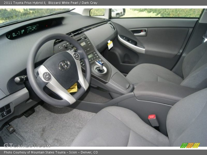 Blizzard White Pearl / Dark Gray 2011 Toyota Prius Hybrid II