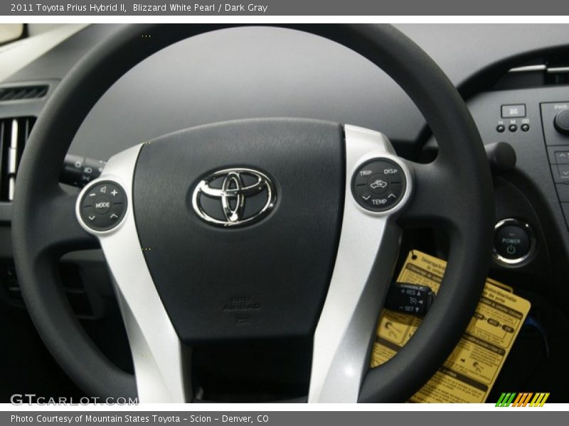 Blizzard White Pearl / Dark Gray 2011 Toyota Prius Hybrid II