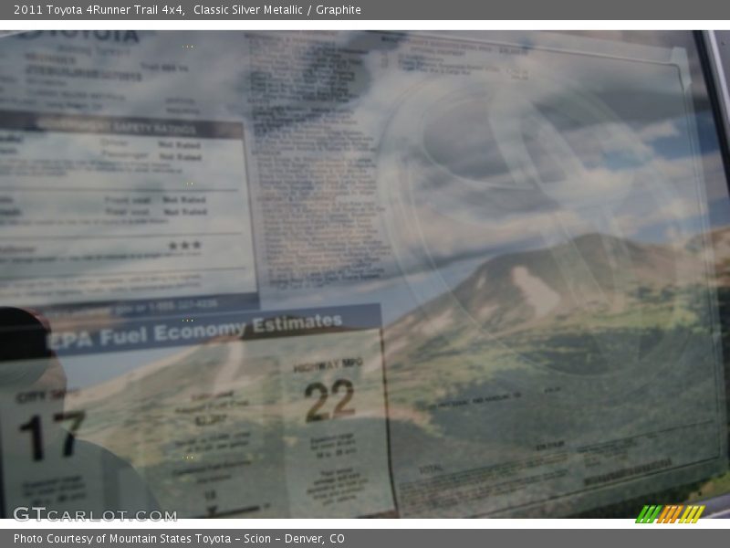 Classic Silver Metallic / Graphite 2011 Toyota 4Runner Trail 4x4