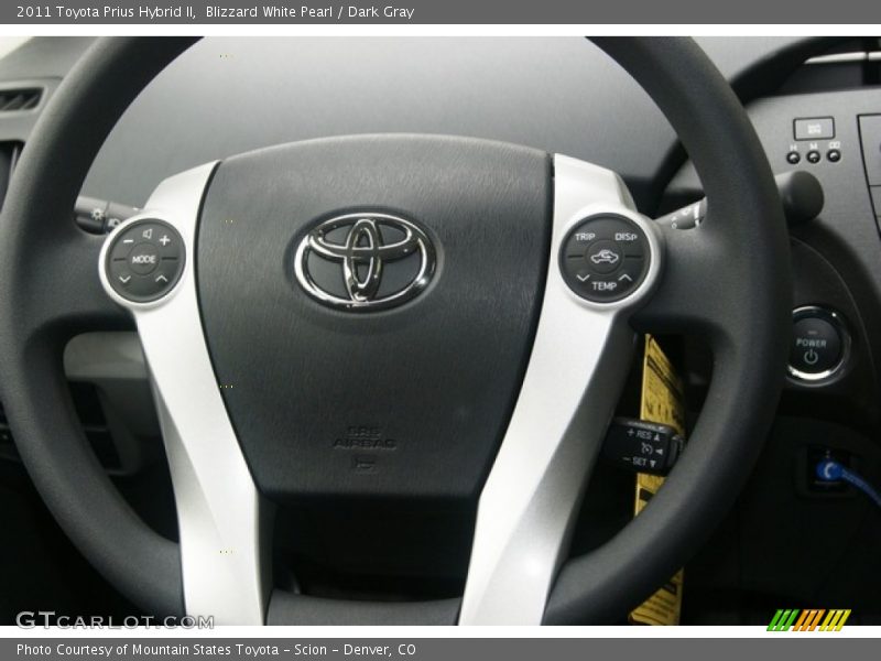 Blizzard White Pearl / Dark Gray 2011 Toyota Prius Hybrid II
