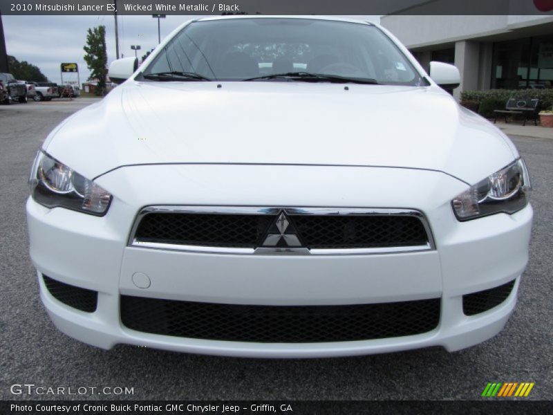 Wicked White Metallic / Black 2010 Mitsubishi Lancer ES