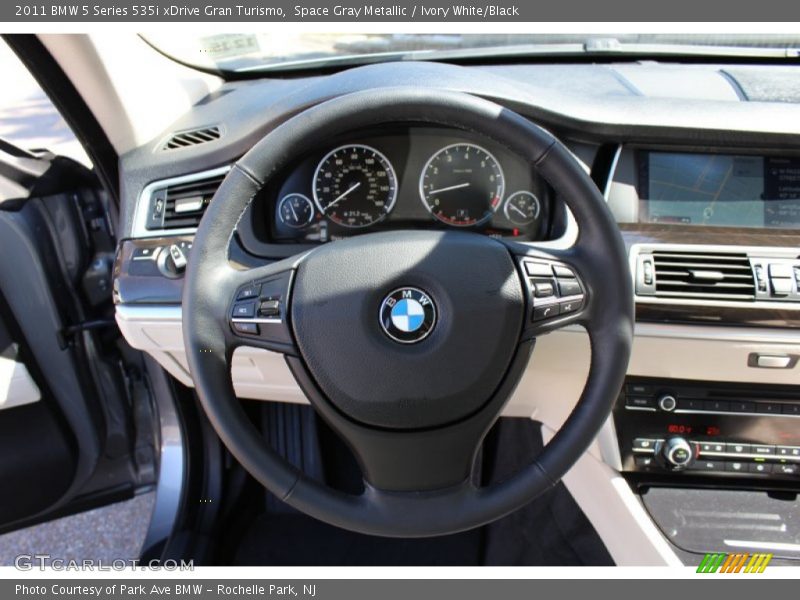 Space Gray Metallic / Ivory White/Black 2011 BMW 5 Series 535i xDrive Gran Turismo