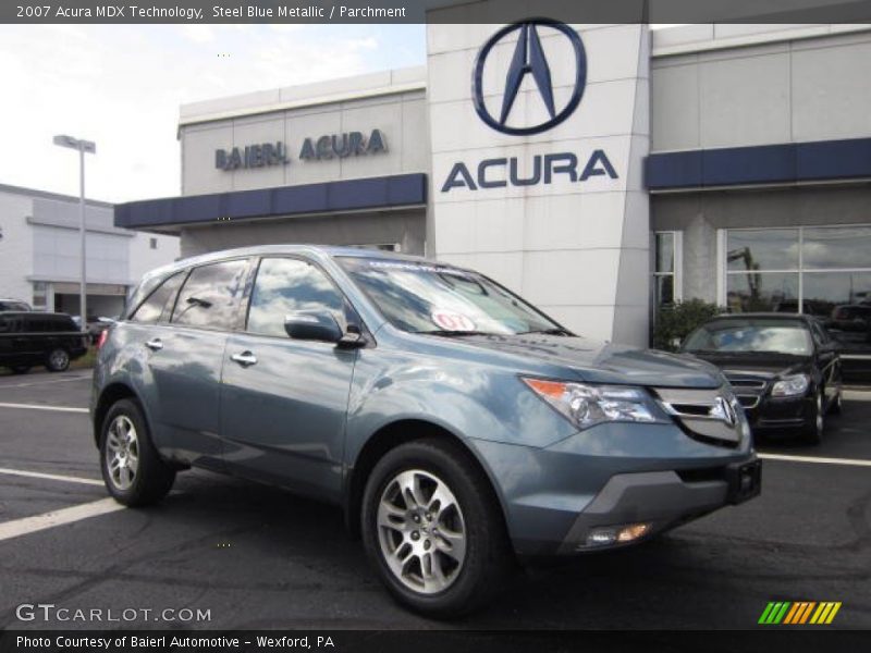 Steel Blue Metallic / Parchment 2007 Acura MDX Technology