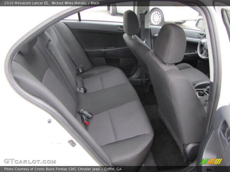 Wicked White Metallic / Black 2010 Mitsubishi Lancer ES