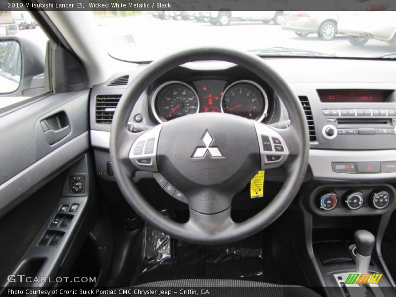 Wicked White Metallic / Black 2010 Mitsubishi Lancer ES