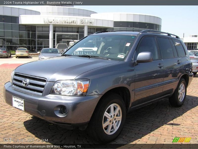Bluestone Metallic / Ivory 2004 Toyota Highlander V6