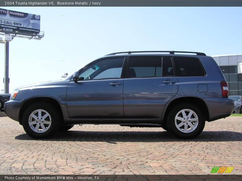 Bluestone Metallic / Ivory 2004 Toyota Highlander V6