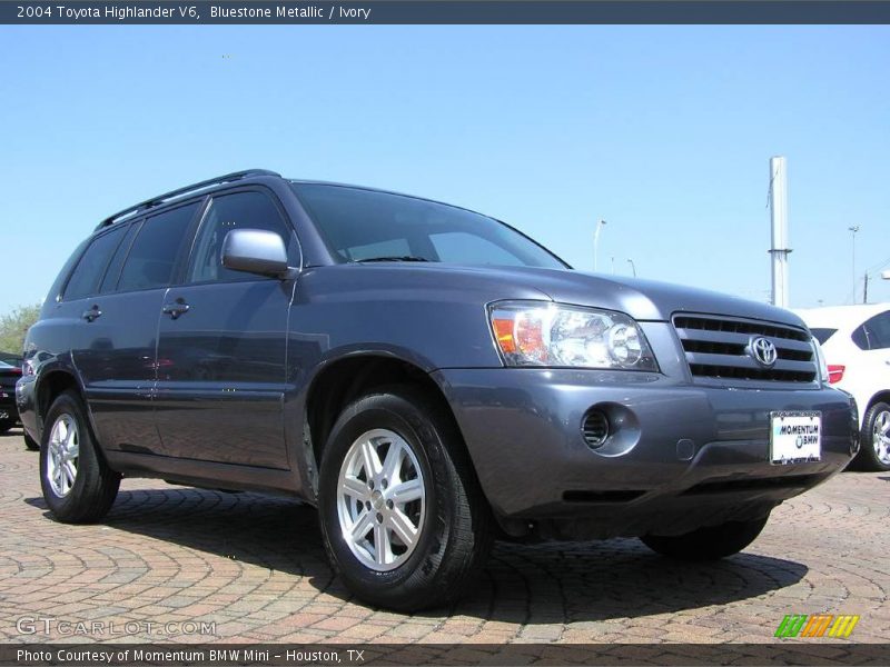 Bluestone Metallic / Ivory 2004 Toyota Highlander V6