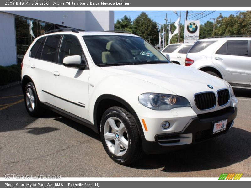 Alpine White / Sand Beige Nevada Leather 2009 BMW X5 xDrive30i