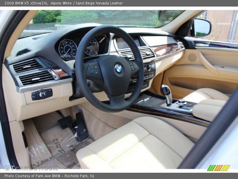 Alpine White / Sand Beige Nevada Leather 2009 BMW X5 xDrive30i