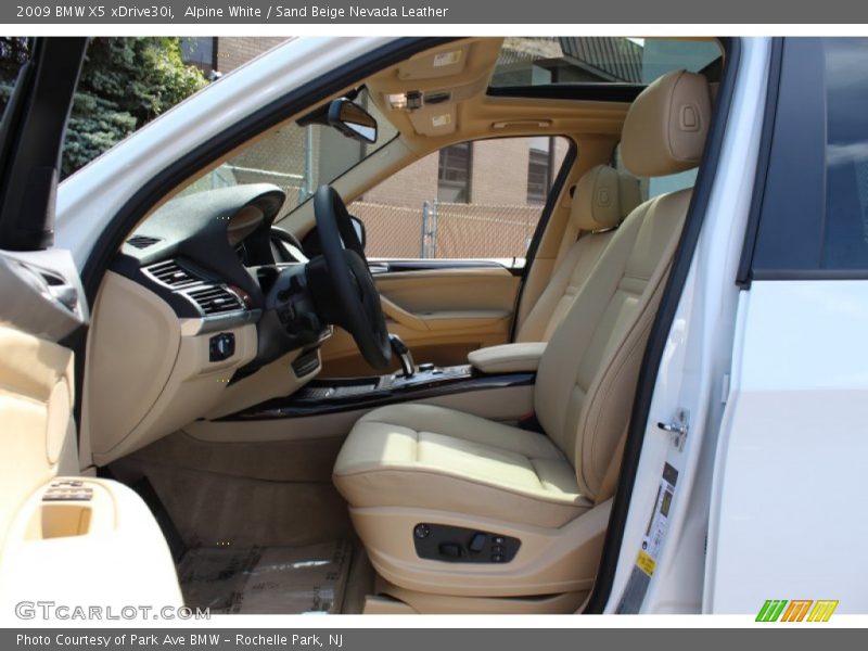 Alpine White / Sand Beige Nevada Leather 2009 BMW X5 xDrive30i