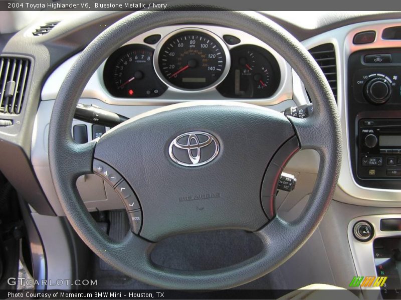 Bluestone Metallic / Ivory 2004 Toyota Highlander V6
