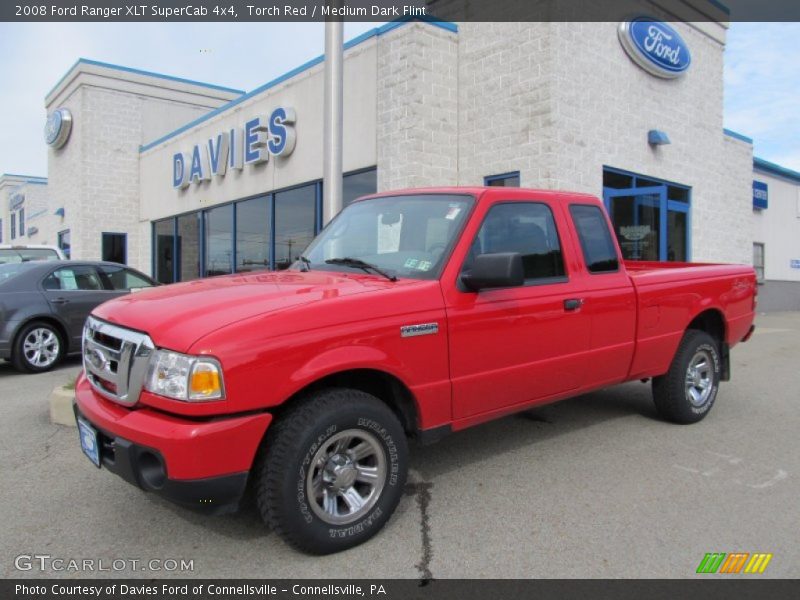 Torch Red / Medium Dark Flint 2008 Ford Ranger XLT SuperCab 4x4