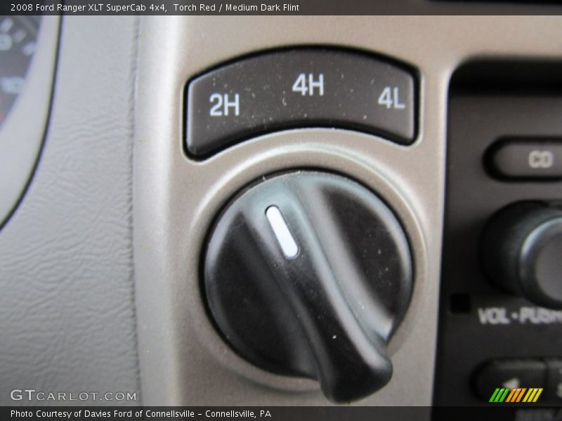 Controls of 2008 Ranger XLT SuperCab 4x4