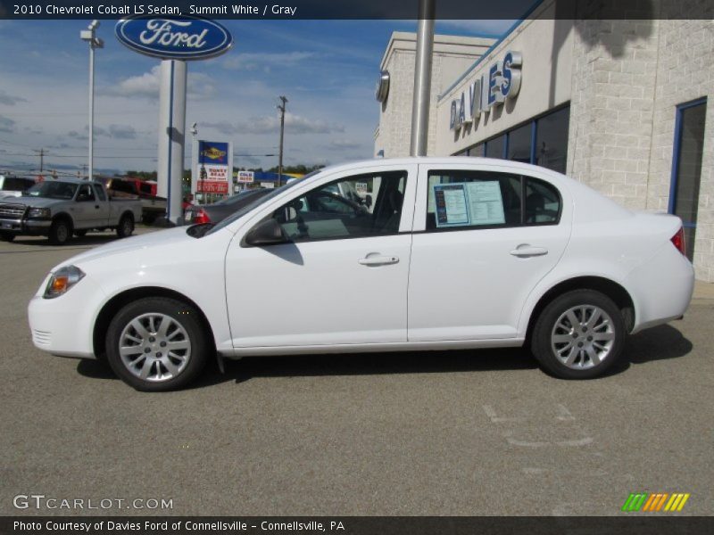 Summit White / Gray 2010 Chevrolet Cobalt LS Sedan