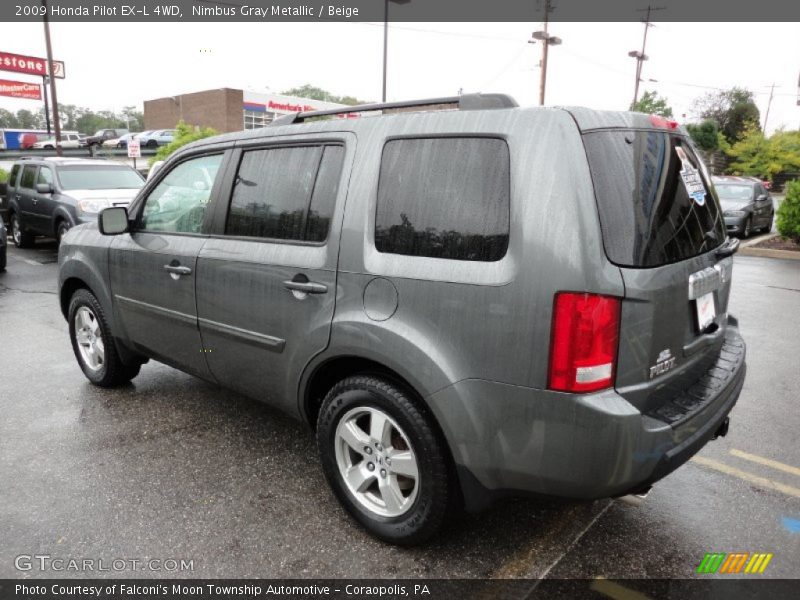 Nimbus Gray Metallic / Beige 2009 Honda Pilot EX-L 4WD
