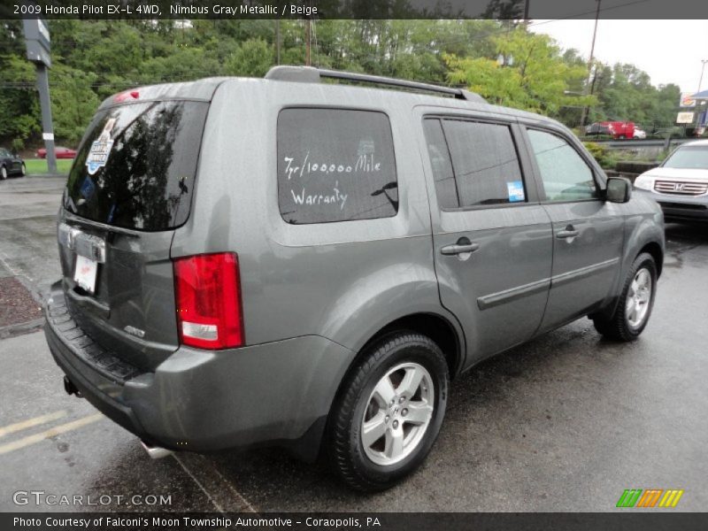 Nimbus Gray Metallic / Beige 2009 Honda Pilot EX-L 4WD