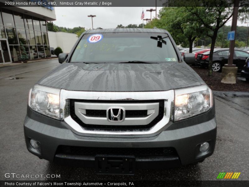Nimbus Gray Metallic / Beige 2009 Honda Pilot EX-L 4WD