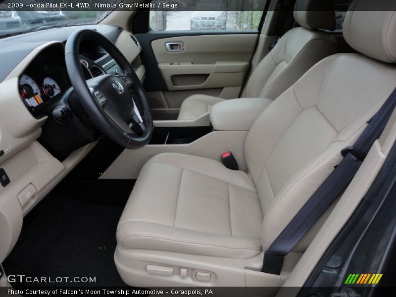 Nimbus Gray Metallic / Beige 2009 Honda Pilot EX-L 4WD