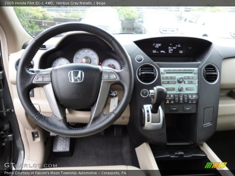 Nimbus Gray Metallic / Beige 2009 Honda Pilot EX-L 4WD