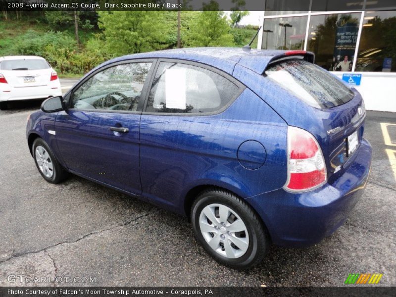 Dark Sapphire Blue / Black 2008 Hyundai Accent GS Coupe