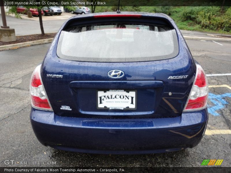 Dark Sapphire Blue / Black 2008 Hyundai Accent GS Coupe