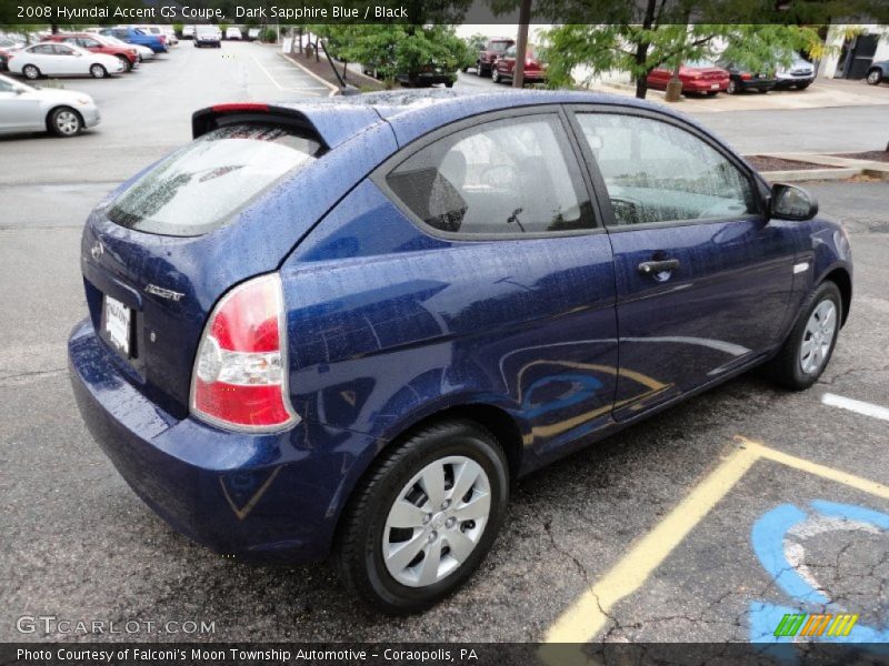 Dark Sapphire Blue / Black 2008 Hyundai Accent GS Coupe