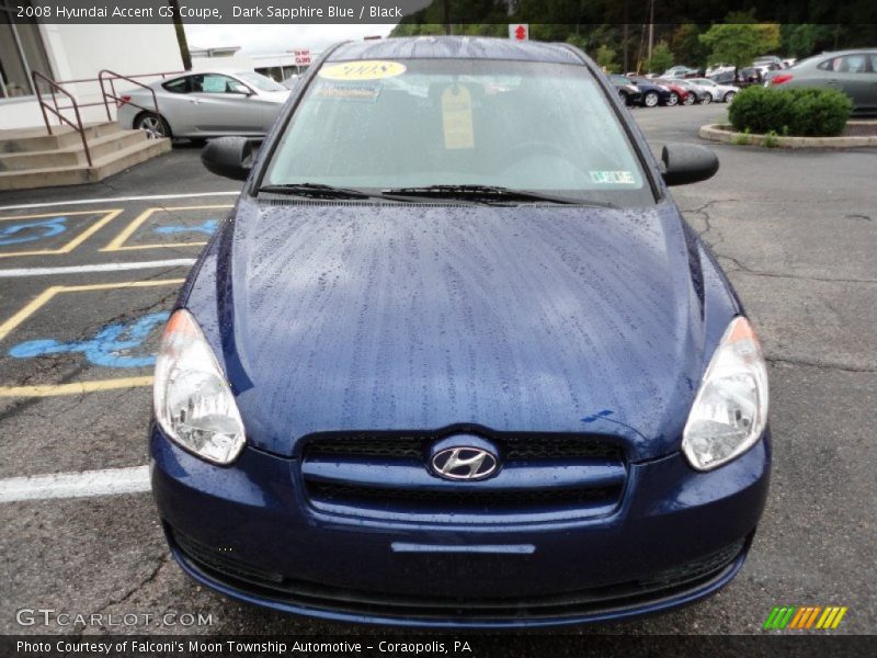 Dark Sapphire Blue / Black 2008 Hyundai Accent GS Coupe