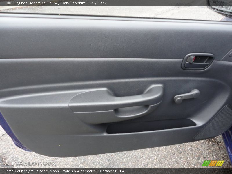 Dark Sapphire Blue / Black 2008 Hyundai Accent GS Coupe