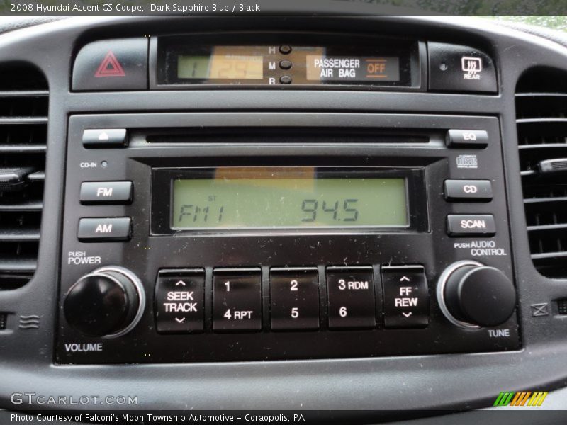 Dark Sapphire Blue / Black 2008 Hyundai Accent GS Coupe