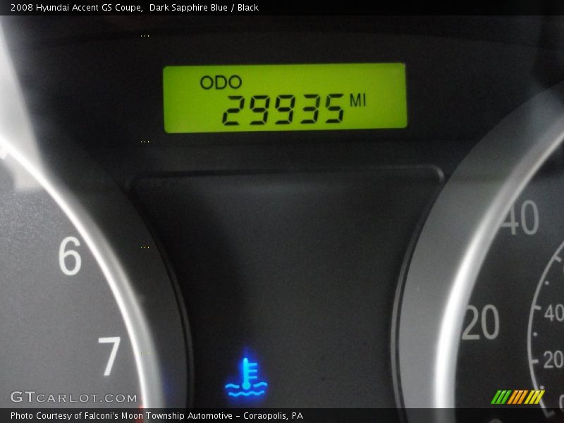 Dark Sapphire Blue / Black 2008 Hyundai Accent GS Coupe