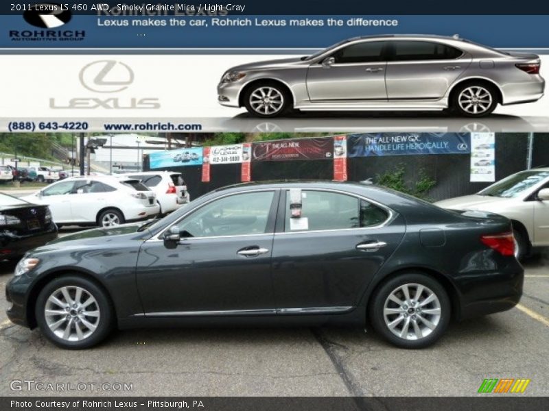 Smoky Granite Mica / Light Gray 2011 Lexus LS 460 AWD