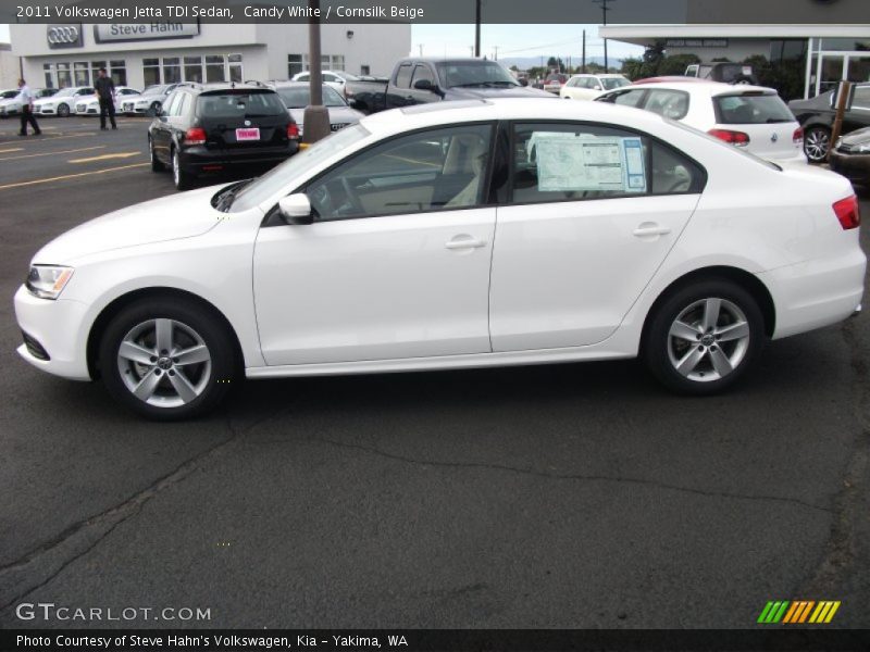 Candy White / Cornsilk Beige 2011 Volkswagen Jetta TDI Sedan