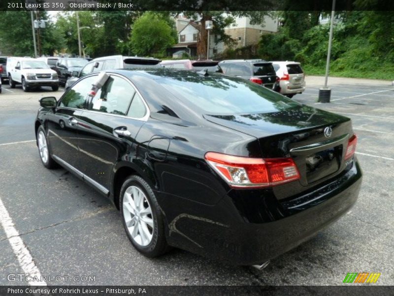 Obsidian Black / Black 2011 Lexus ES 350