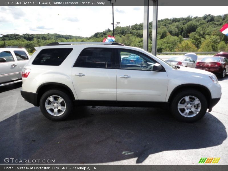 White Diamond Tricoat / Ebony 2012 GMC Acadia SLE AWD