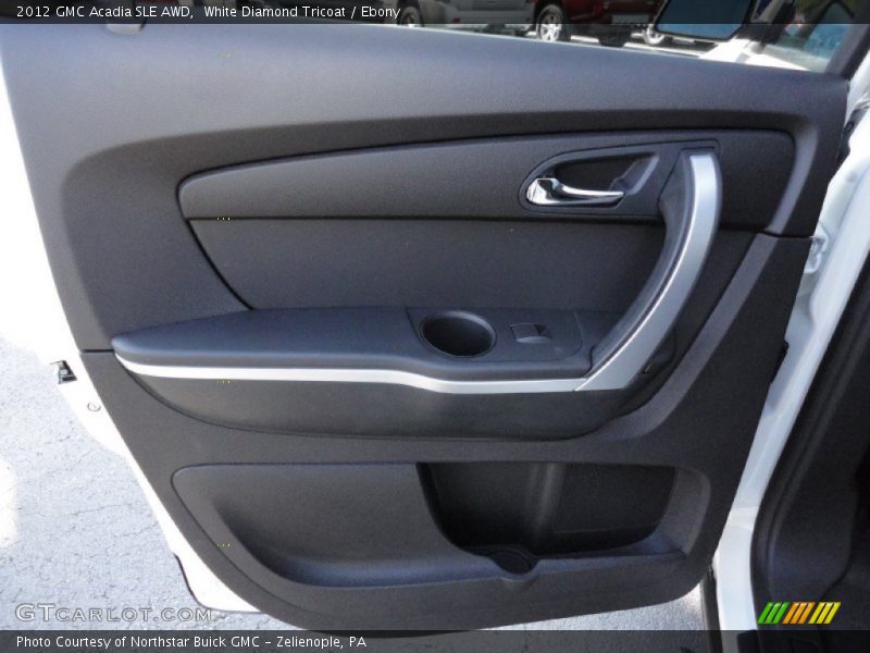White Diamond Tricoat / Ebony 2012 GMC Acadia SLE AWD
